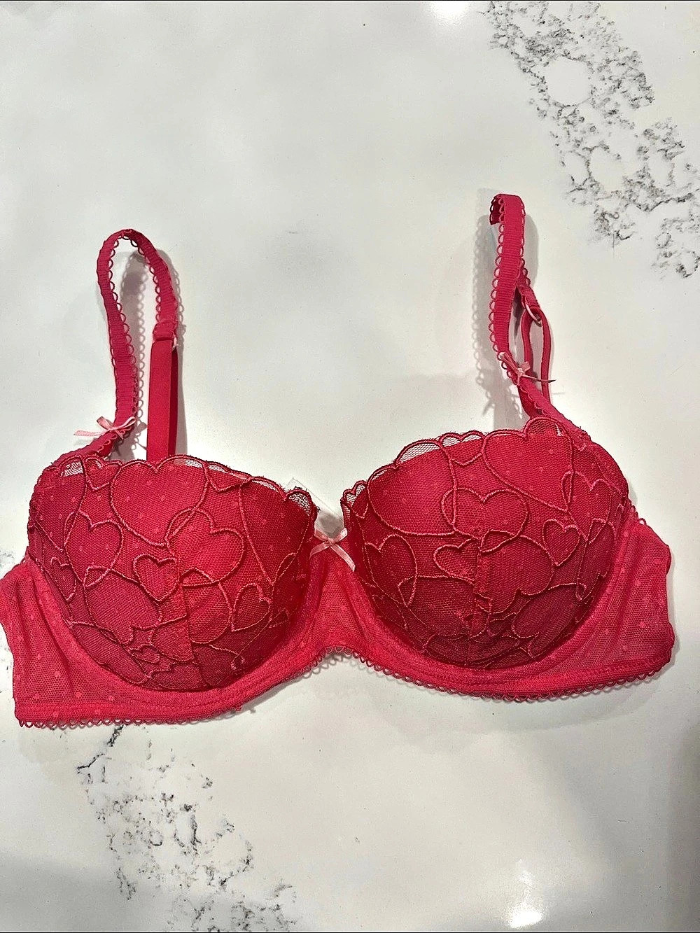 Victoria's Secret PINK Lace Push-Up Bra Pink 32C NWT